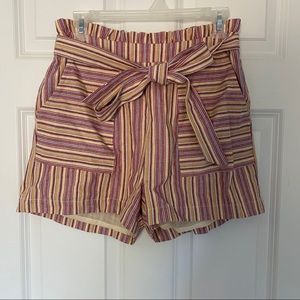 Striped Tie Shorts